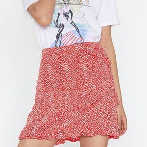Nasty Gal Thrilled to See You Ruffle Wrap Skirt
